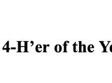 Rowan County 4-H'er of the Year Application