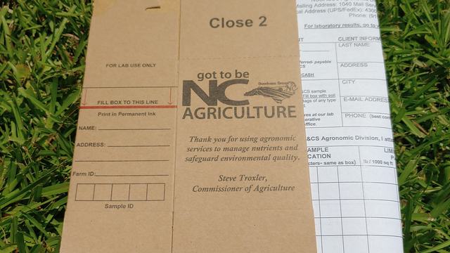 Soil Sample Box and Form