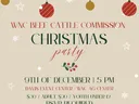 WNC Beef Cattle Commission Christmas Party, 9th December, 5:00 p.m.