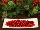 Cranberries on a plate.