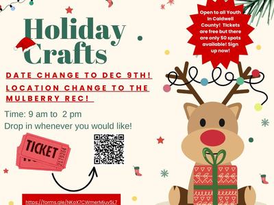 Holiday crafts flyer