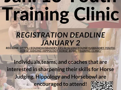 Jan. 13 Youth Training Clinic — Registration deadline January 2