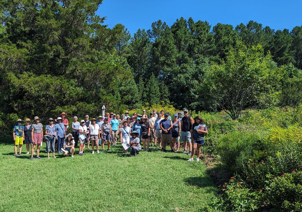 Pollinator garden tour group. 