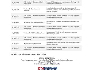 Crop Insurance Education Program flyer