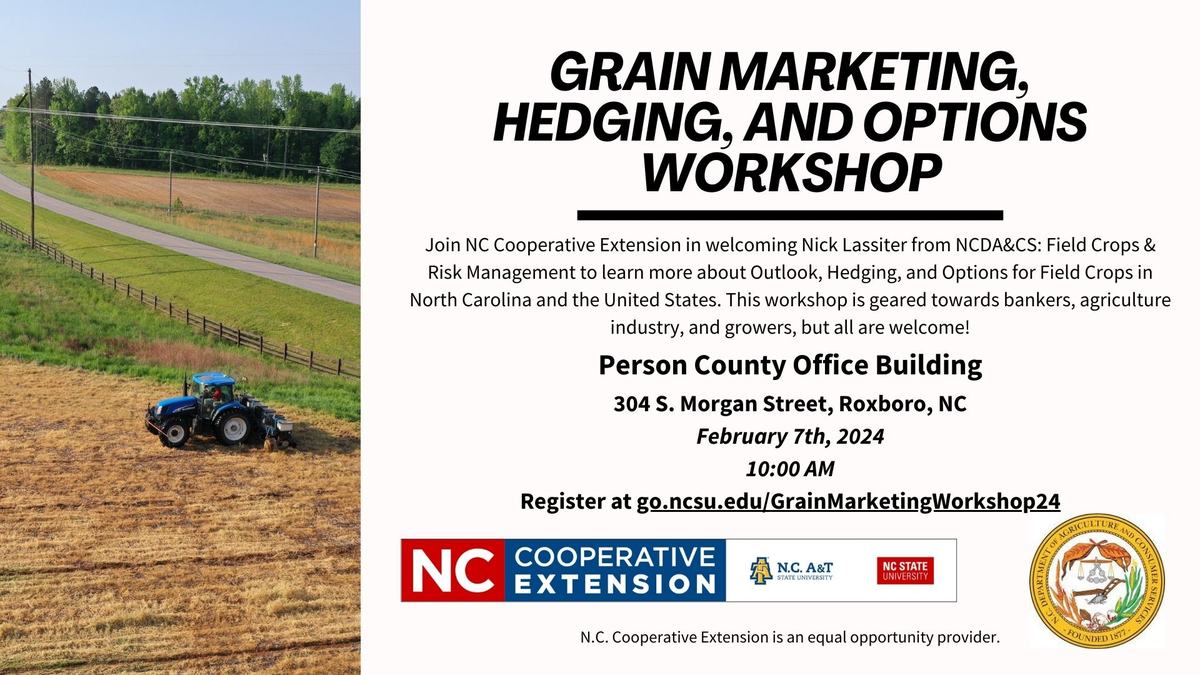 Grain Marketing, Hedging, and Options Workshop
