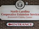 NC Cooperative Extension Service- Brunswick County Center entrance sign