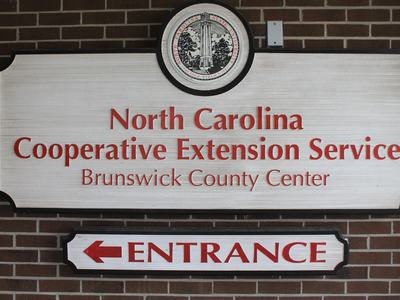 NC Cooperative Extension Service- Brunswick County Center entrance sign