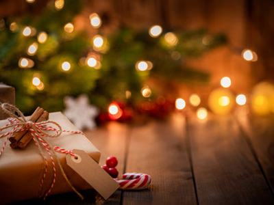 Gift under a Christmas tree