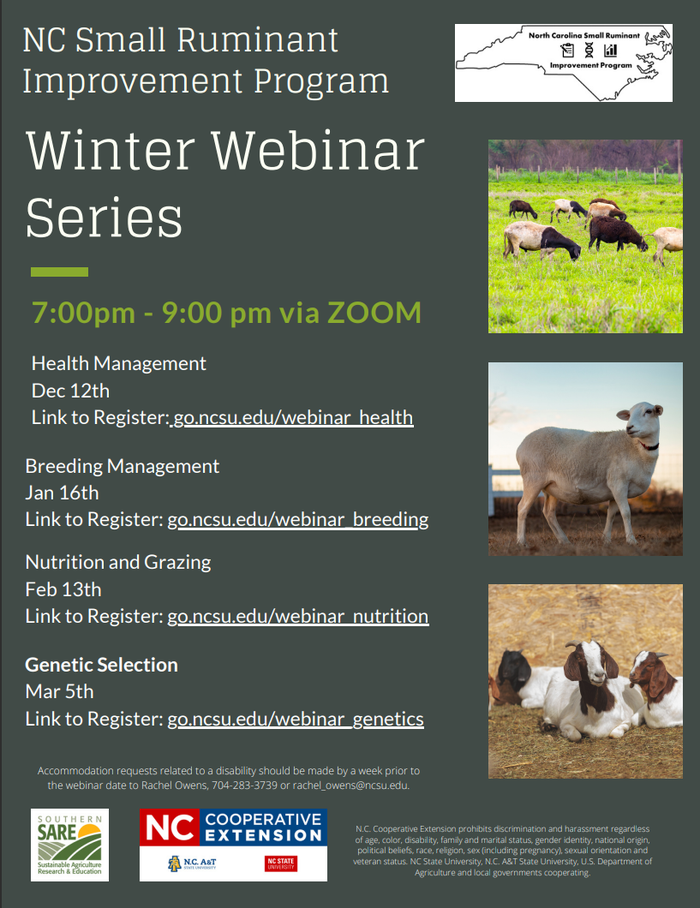 Small Ruminant Winter Webinar Series