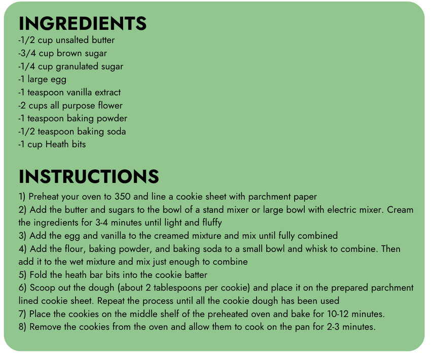 Cookie Recipe