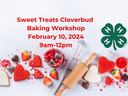Red heart shaped cookies, strawberries, rolling pin