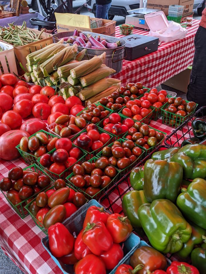 Tomatoes at market