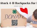 Donate card with QR code and Santa hat