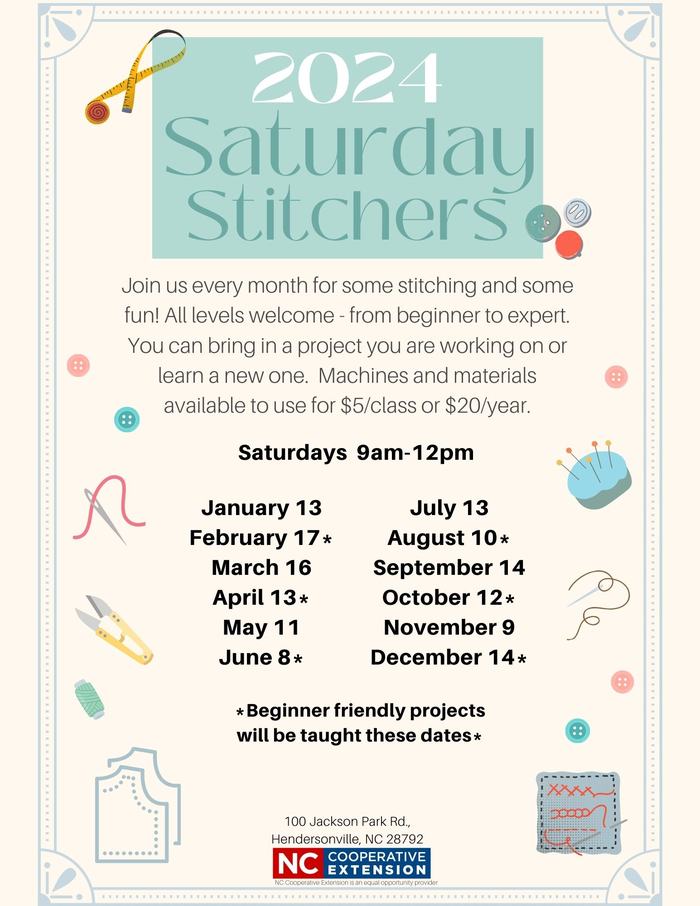 2024 Saturday Stitchers Flyer -UPDATED