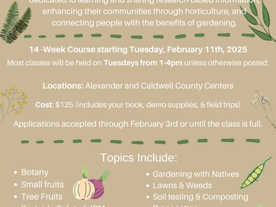 Become an Extension Master Gardener Volunteer — 14-week course starting Feb 11, 2025