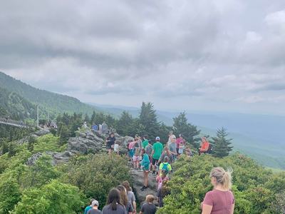 4-H youth at Grandfather Mtn.