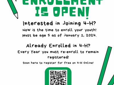 4-H Enrollment is Open!