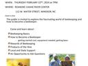 Flyer: Introduction to Beekeeping — Feb 22, 2024 7PM at Roanoke Cashie River Center, Windsor NC