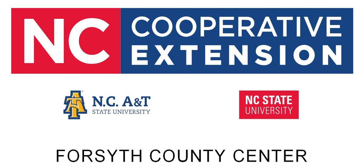 NC Cooperative Extension logo with N.C. A&T and NC State logos, Forsyth County Center