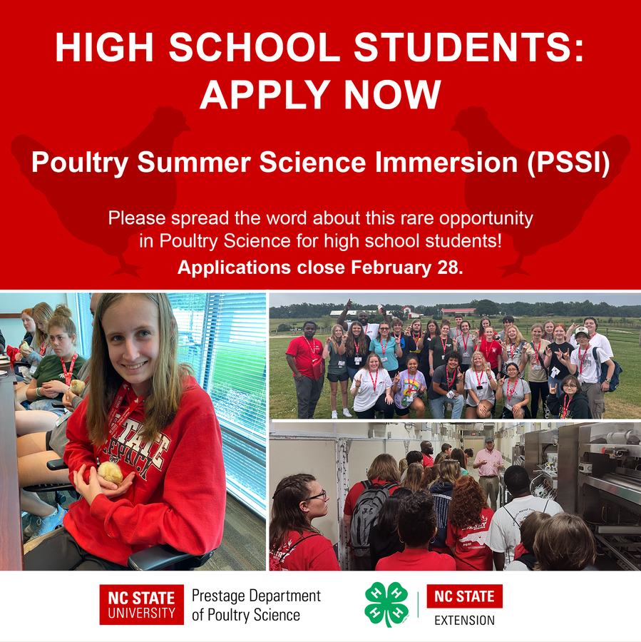 PSSI photos of past participants holding chicks, going on tours.
