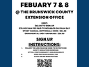 NCSU Pesticide School Feb 7 & 8 at Brunswick County Extension Office; sign-up QR code.