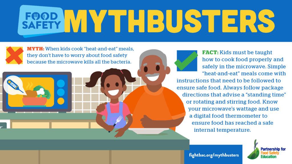 Kids cook "heat-and-ea" meals, they dont have to worry about food safety...