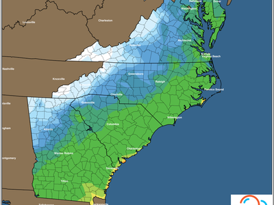 East Coast Min Temperature Forecast, Saturday 01/20/2024
