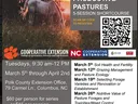 Horse grazing; PRODUCTIVE PASTURES 5-session shortcourse — Tuesdays 9:30am–12pm, Mar 5–Apr 2