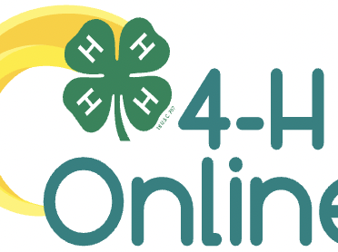 Green four-leaf 4‑H clover logo and text "4-H Online" with a yellow swoosh