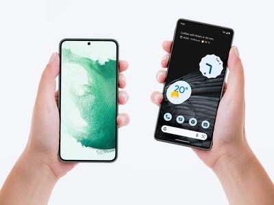 this is an image of two smartphones.