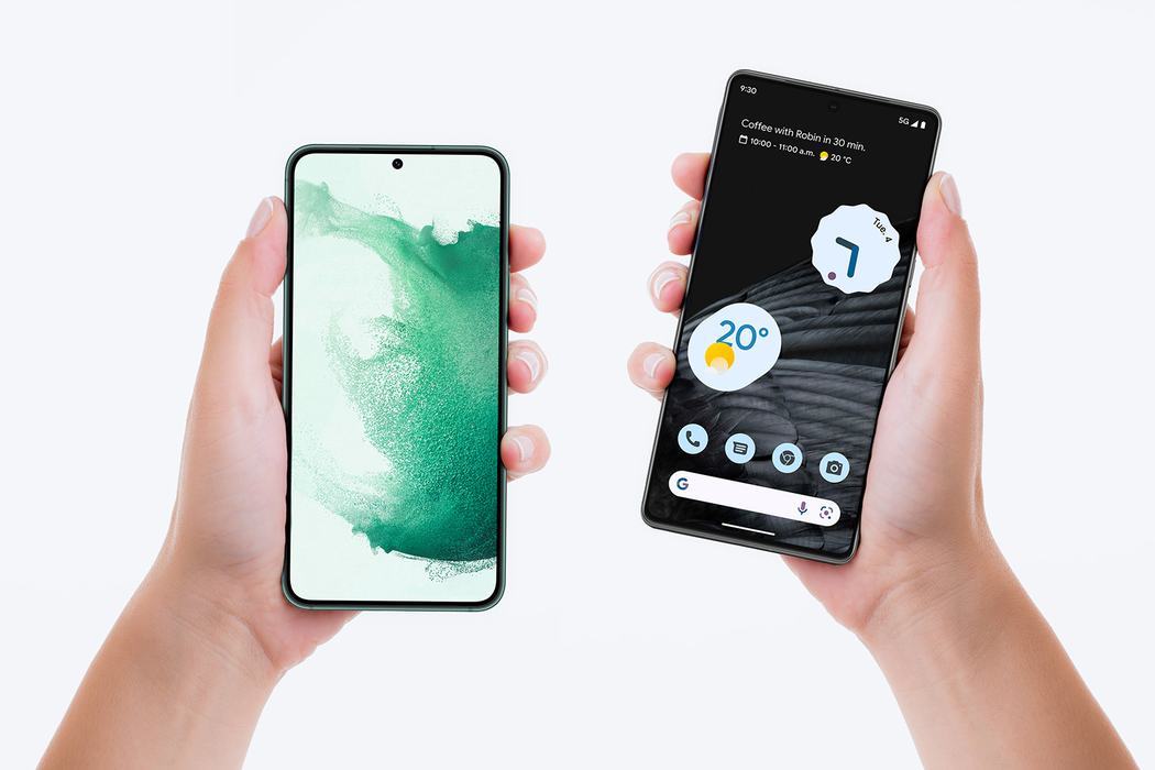 this is an image of two smartphones.