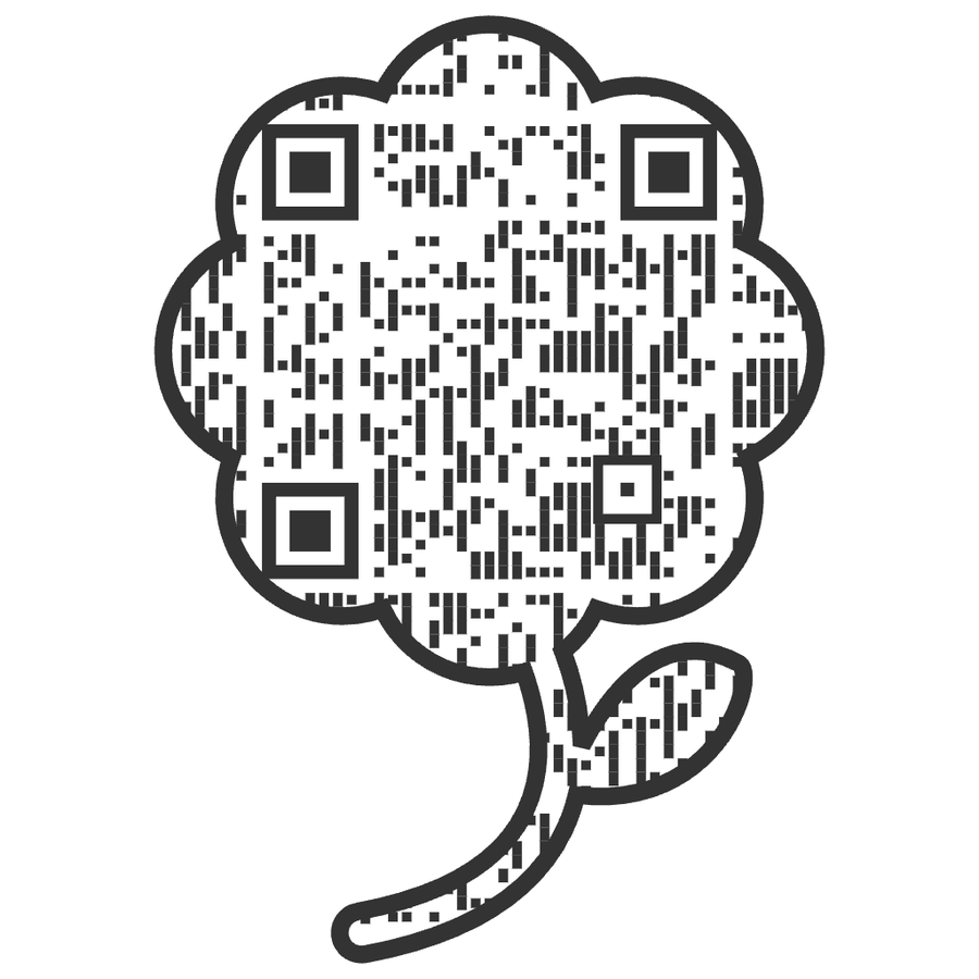 QR code shaped as flower