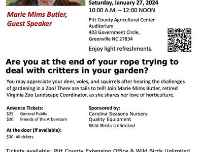 'I HAVE ELEPHANTS IN MY GARDEN, SO WHAT'S YOUR PROBLEM?' — Marie Mims Butler, Jan 27 10–12