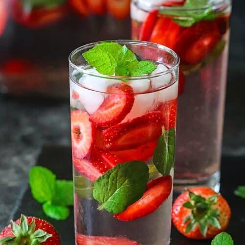 Strawberry Mint Flavored Wate