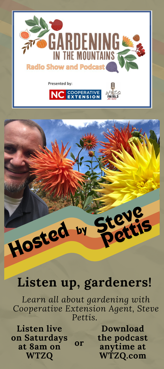 Gardening in the Mountains Radio Show and Podcast rack card