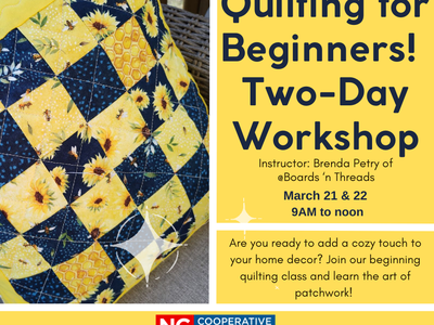 Quilting for Beginners! Two-day Workshop