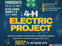 4-H Electric Project Info - yellow and blue text