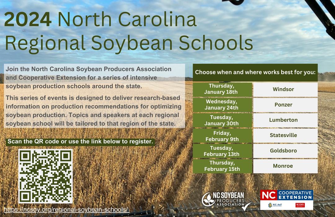 nc soybean school flyer with dates