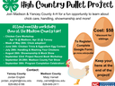 High Country Pullet Project flyer: 4‑H pullet workshops; register at go.ncsu.edu/pullet; Cost $50