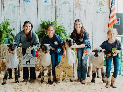 2023 youth livestock participants and their lambs