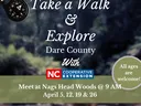 image of woods and notice about walking dates