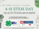 Join the 4-H STEM day from 9 AM - 3PM at the Chatham County Extension office. Cost is $5. Lunch is provided.