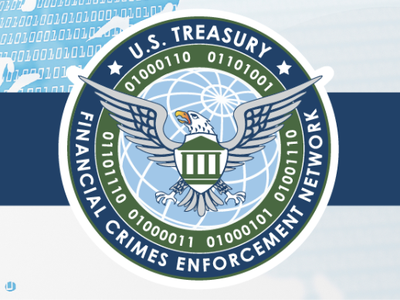 U.S. Treasury seal centered on banner reading "Financial Crimes Enforcement Network"