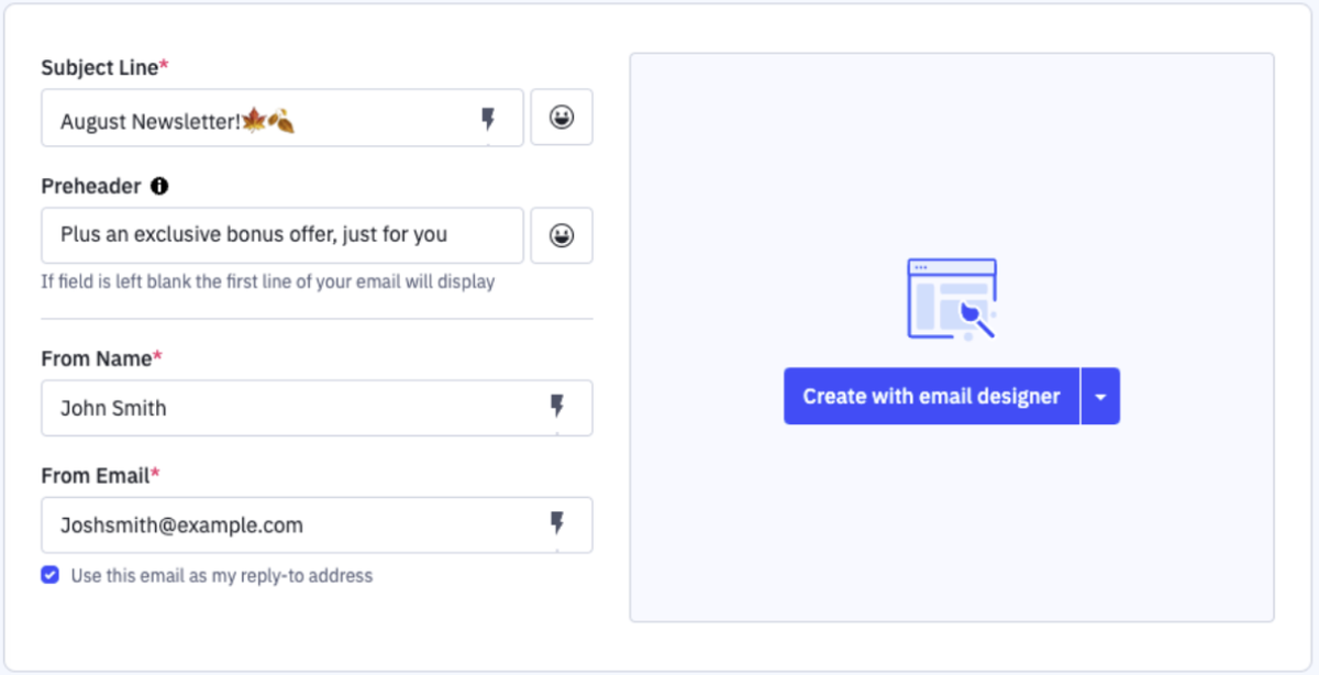 Screen Grab of Subjectline in ActiveCampaign