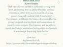 Herb Gardening workshop flyer