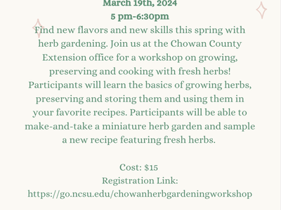 Herb Gardening workshop flyer