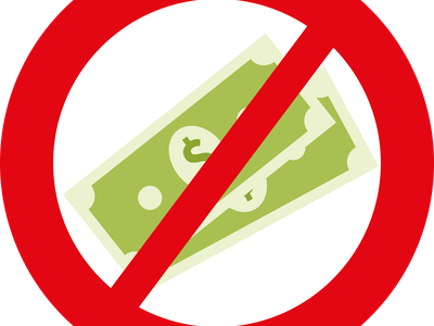 graphic of cash with a red slash through it