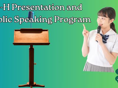Podium, microphone and girl with microphone
