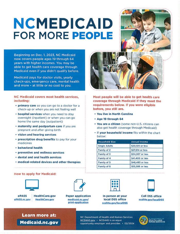 NC Medicaid for More People