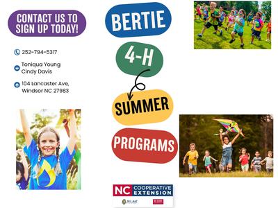 Bertie 4-H Summer Programs
